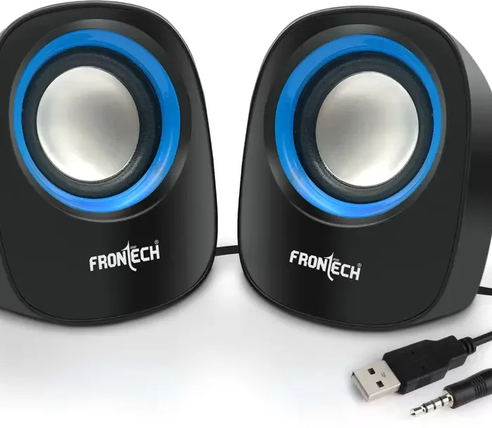 Frontech SPK-0003BLU 3 W Bluetooth Laptop/Desktop Speaker (Blue, 2.0 Channel)