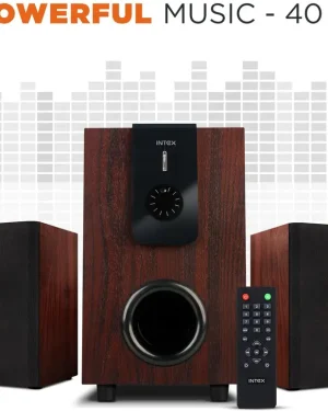 Intex 2.1 Choral TUFB OS 40 W Bluetooth Home Theatre (Black and Brown, 2.1 Channel)