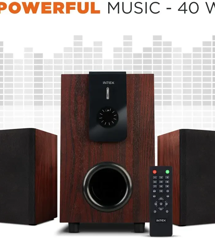 Intex 2.1 Choral TUFB OS 40 W Bluetooth Home Theatre (Black and Brown, 2.1 Channel)