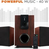 Intex 2.1 Choral TUFB OS 40 W Bluetooth Home Theatre (Black and Brown, 2.1 Channel)
