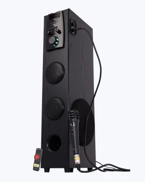 Zeb Impact Tower Remote control Speaker, Wireless BT/USB/ FM /AUX/MIC Input, LED Display