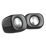 HP DHS-2111 Wired Speaker, 2-Channel Surround Sound, 3.5mm aux connectivity, PC and Phone Compatible, Easy Volume Controls, 1-Year Warranty, 0.27 kg, Black
