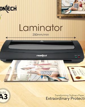 FRONTECH HD-32020 Laminator/Lamination Machine, Adjustable Temperature, Over-Thin Design with 4 Rollers, for Office and Home, 1 Year Warranty (LAM-0001, Grey)