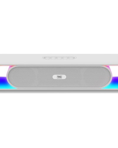 TAG Kolors 16W Portable Wireless Bluetooth Speaker with Dynamic Stereo Sound | Customizable RGB LED Lights | TWS Feature | Supports Micro SD Cards, FM, USB | Comes with Inbuilt Mic (White)
